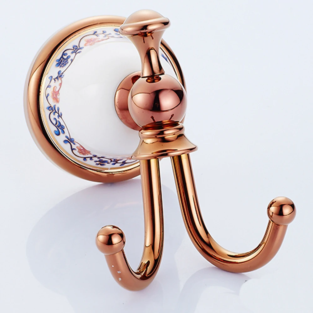 

A1 Retro single double coat hook hook door hanger rose gold wall hanging towel hook copper wx7281518