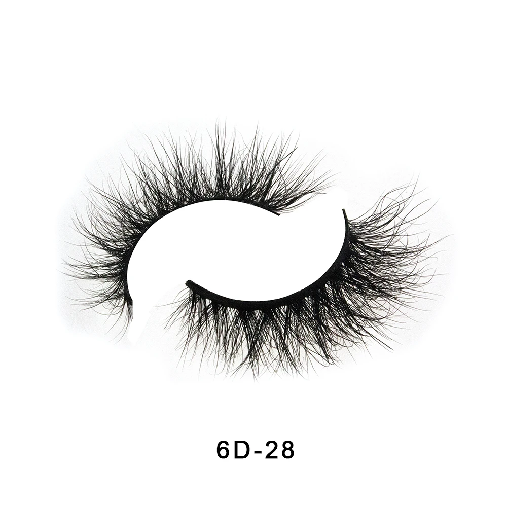 Crownlashes 6d норковые ресницы фирменные ресницы косметические ресницы Индивидуальные ресницы упаковочная коробка Поддельные ресницы - Цвет: 6D-28