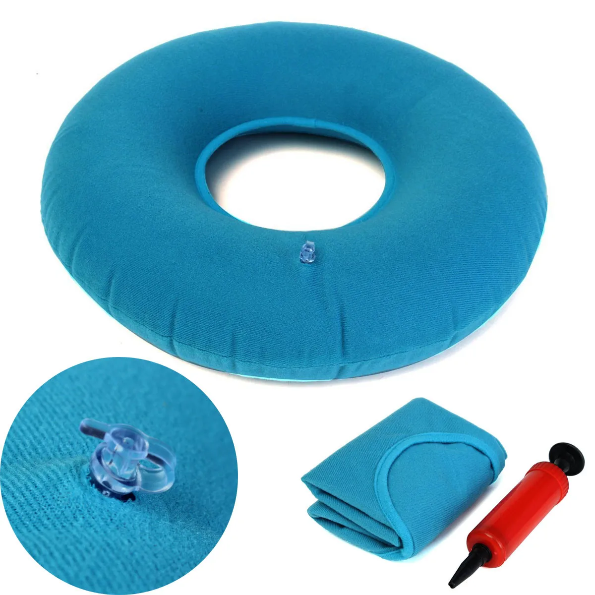 Qiilu Inflatable Rubber Ring Round Seat Cushion Medical Hemorrhoid