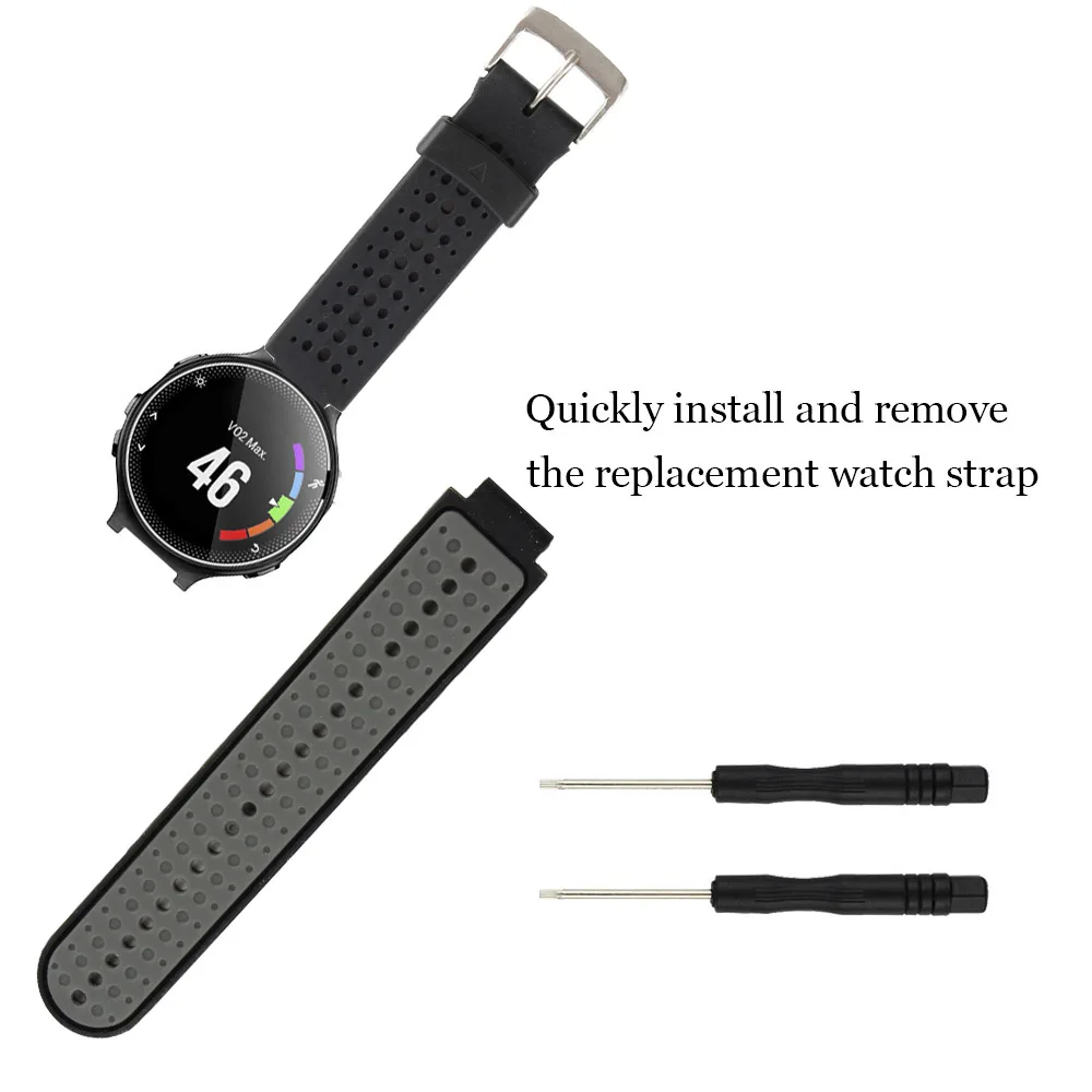  (230ss)Silicone Replacement Watch Band for Garmin Forerunner 230/235/235Lite/220/620/ 630/ 735XT Sm - 32833754329