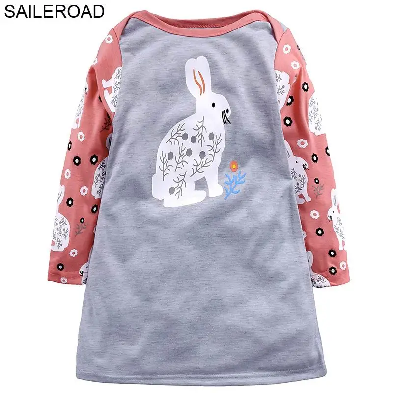 SAILEROAD/Детские платья; Одежда для маленьких девочек; хлопковое платье принцессы с кроликом для девочек; Рождественский костюм; детское платье для девочек с животными