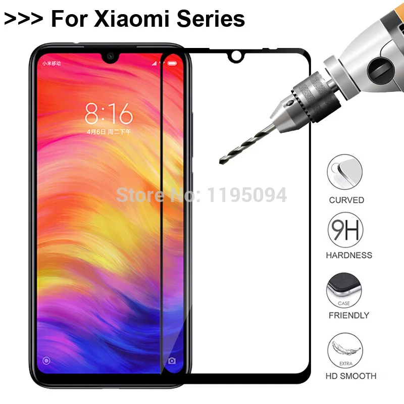 

Tempered Glass For Xiaomi Redmi Note 8 7 5 Go 8A 7A S2 Full Cover Glass For Xiaomi Mi 9 9T Pro 8 A3 MiA3 Mi9T Screen Protector