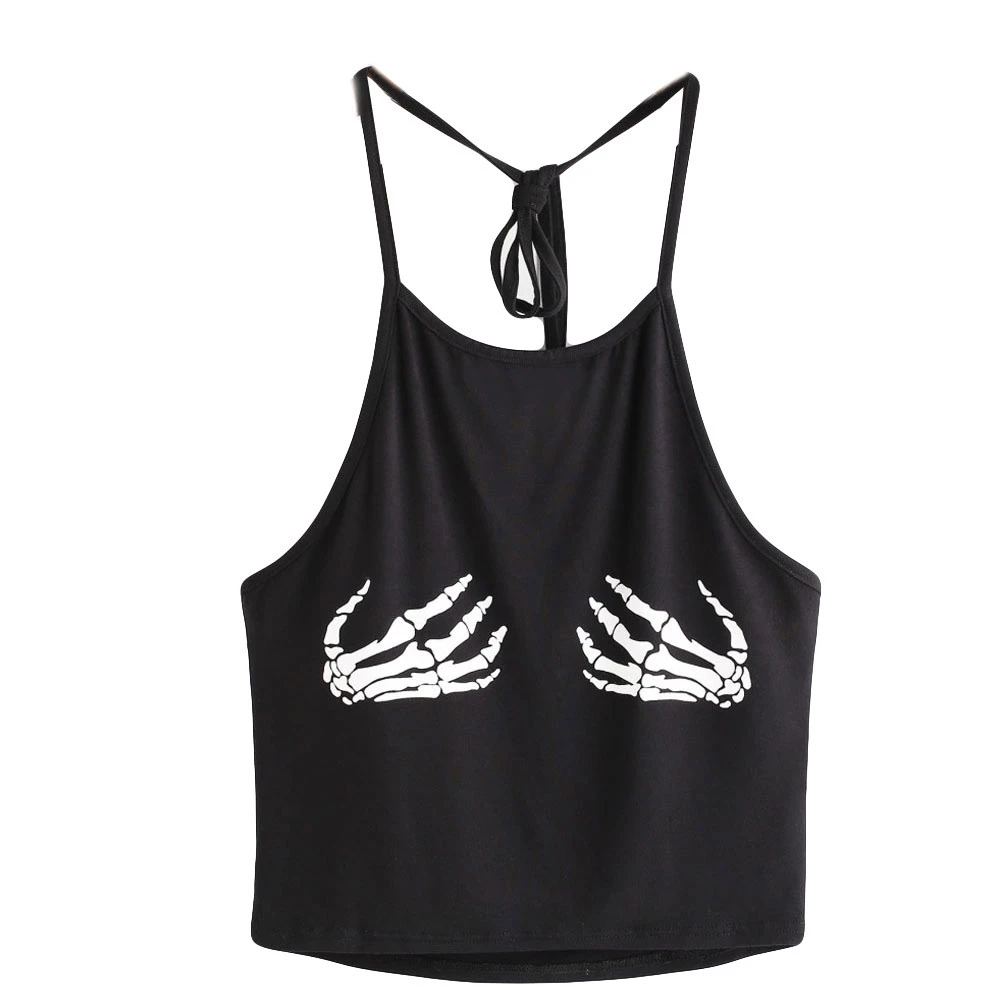 Skull hands tank top Clearance
