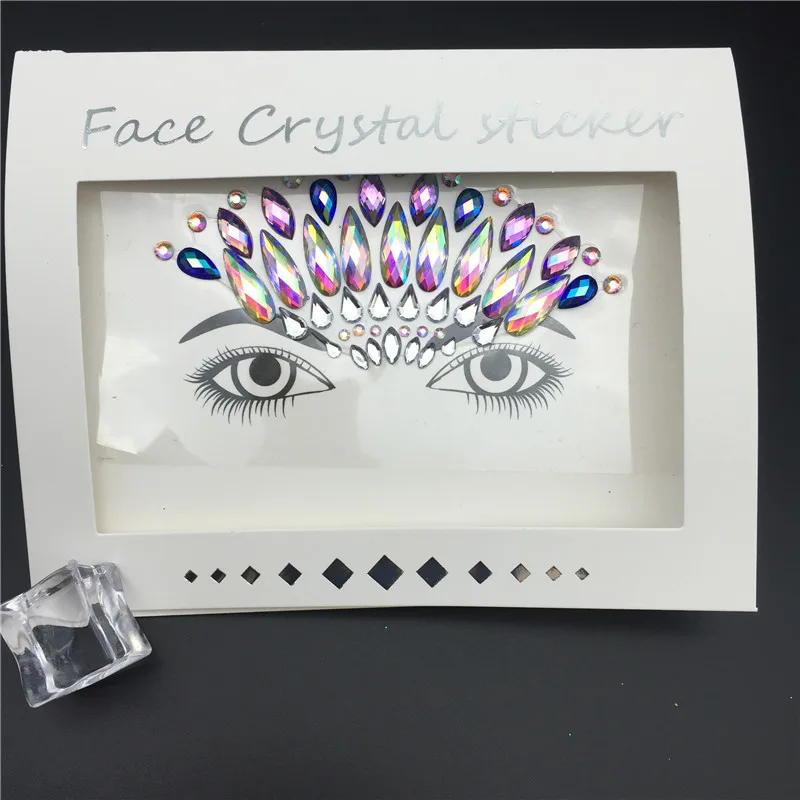 3D Crystal Glitter Jewels Tattoo Sticker Women Fashion Face Body Gems Gypsy Festival Adornment Party Makeup Beauty Stickers