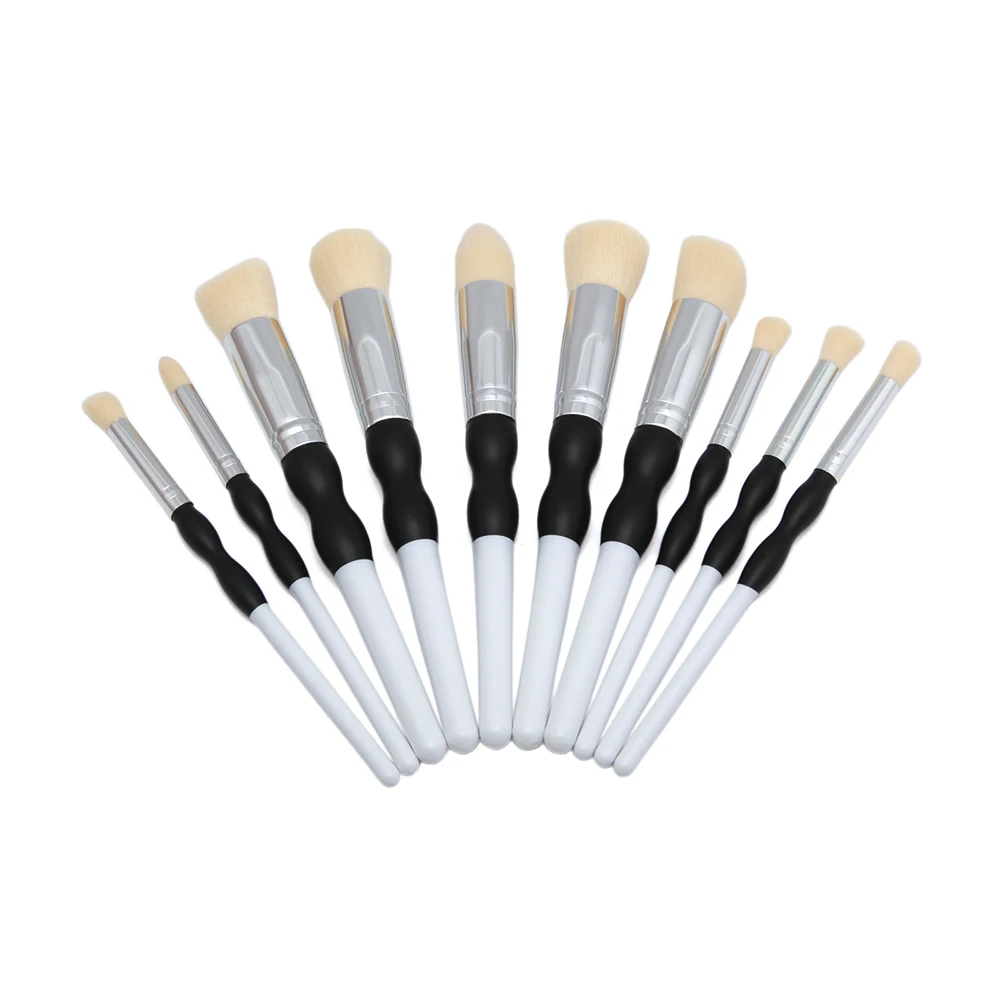 10Pcs Gourd Handle Makeup Brush Set Powder Blush Foundation Eye Shadow Brush Soft Hair Cosmetic Brushes For Flawless Makeup (2)