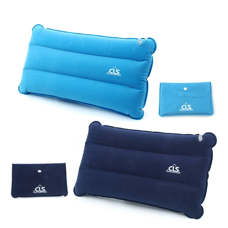 

High Quality Foldable Outdoor Rectangle Inflatable Pillow Leisure PVC Sleeping Bag Pillow Portable Pillow drop shipping