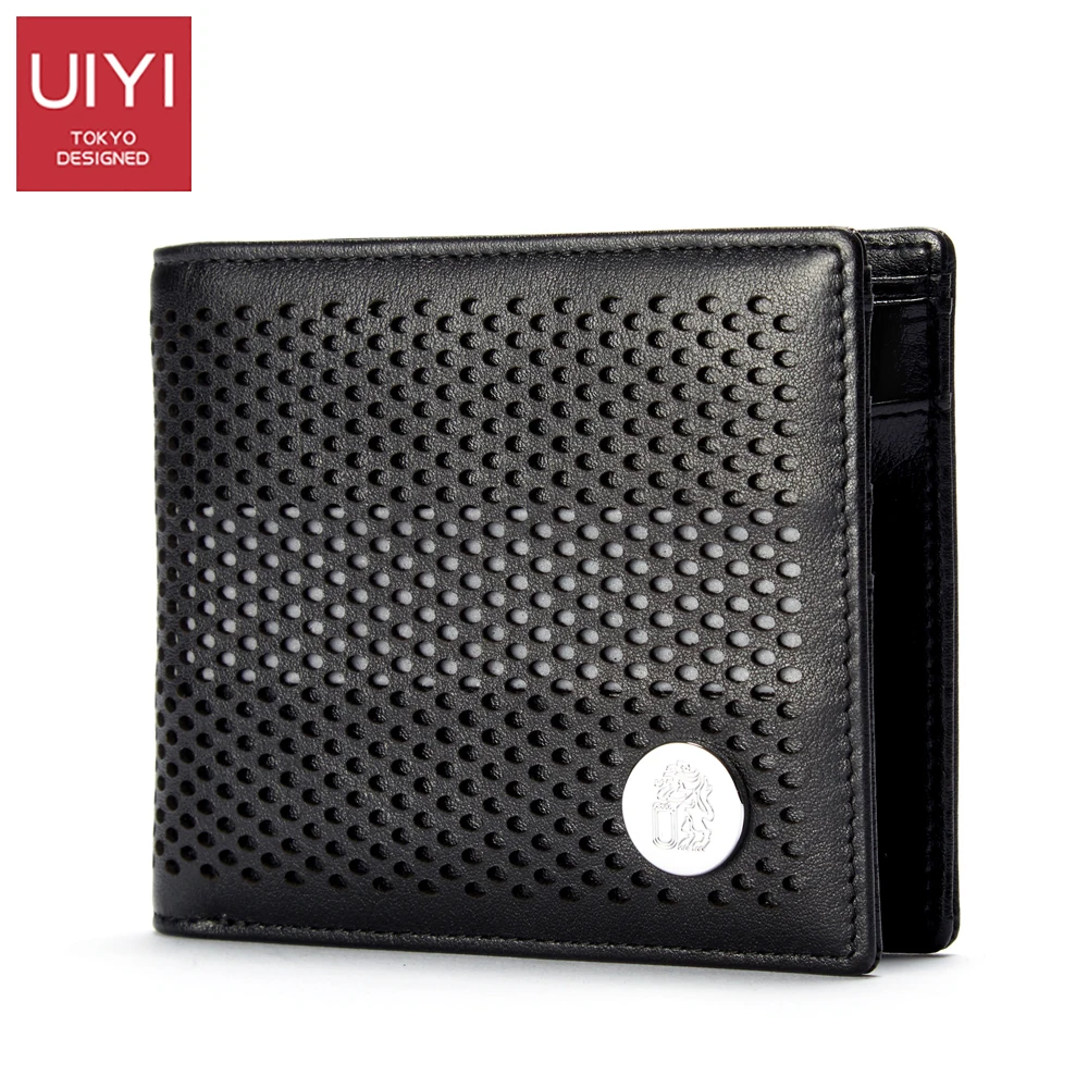 

UIYI Genuine Leather Men 2018 Wallets High Quality Wallets with Coin Pocket Purses Gift For Men Card Holder Male Purse #UYQ8008