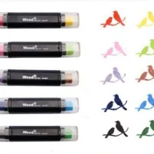 Новинка двухцветные чернила двухцветная чернильная ручка DIY штамп школьные поставки детские подарочные штампы для скрапбукинга для свадьбы