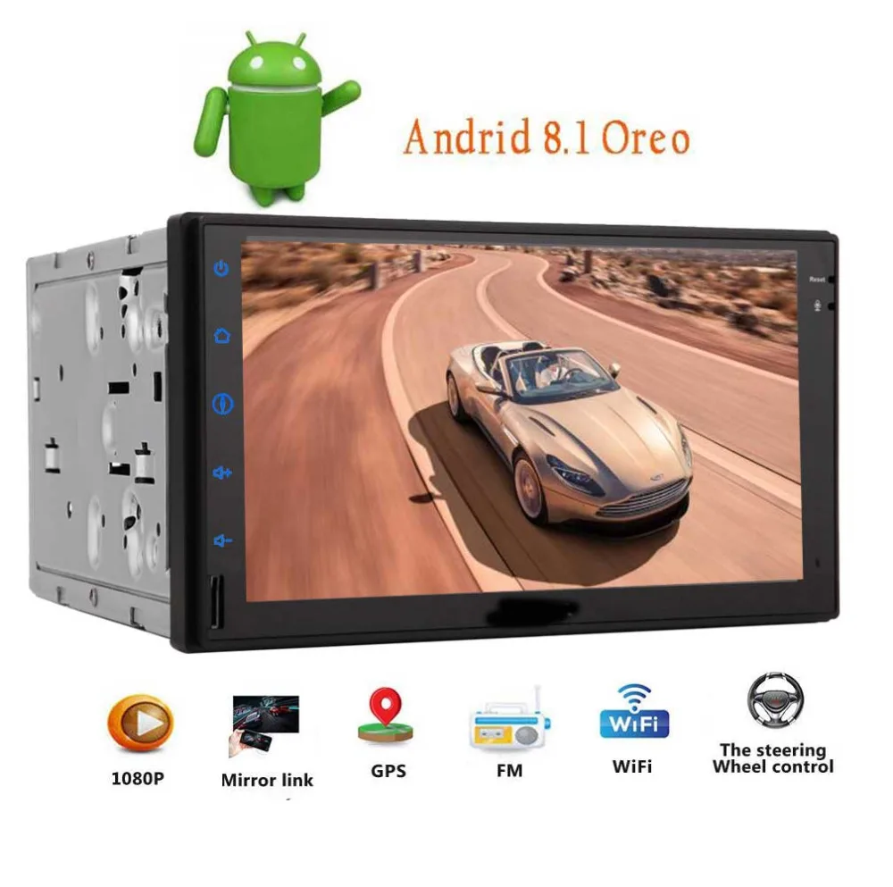 Навигацией Wi Fi Android Oreo Авто поддержка 128 ГБ USB SD 4G Bluetooth 7 дюймов сенсорный экран 2018