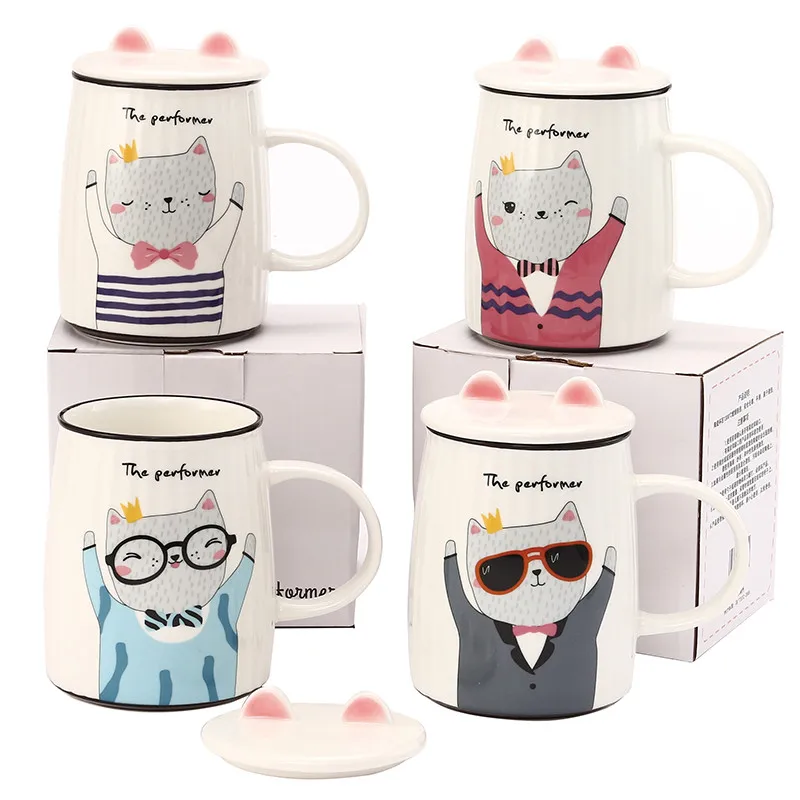 

Creative Cute Cat Ceramic Coffee Mug 500ml Large Capacity Tea ,Coffee Breakfast Cups for Unique Gift