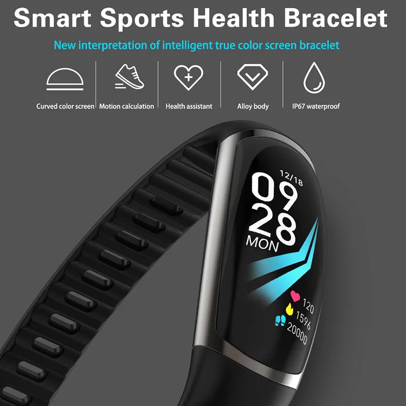 Смарт браслет для женщин с пульсометром и шагомером|Цифровые часы| |