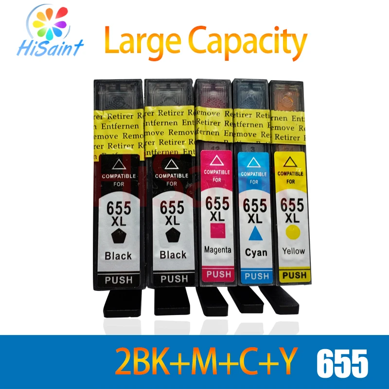 Hisaint 2BK + 1C 1M 1Y для hp 655 чернильный картридж Deskjet чернила ПРЕИМУЩЕСТВО