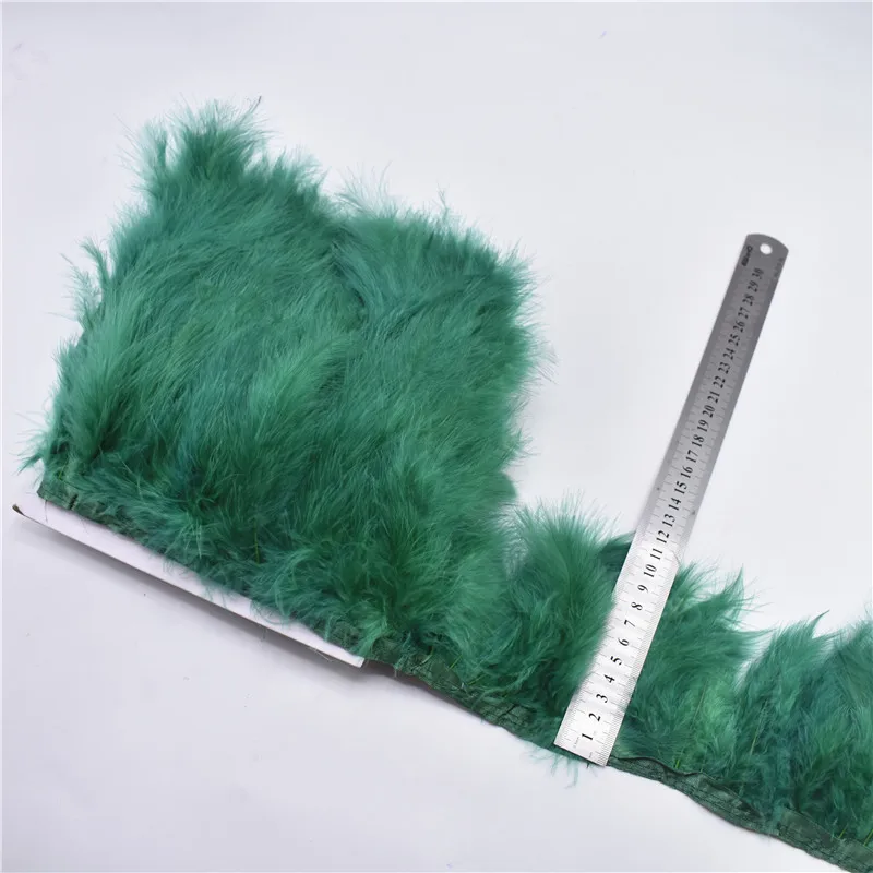 5 ярдов/партия Marabou перо фазана Лента отделка 10-15 см рукоделие перья для изготовления ювелирных изделий декоративные перья для рукоделия плащи - Цвет: Dark Green