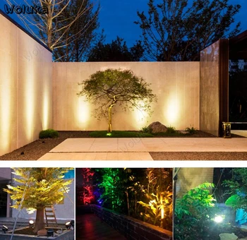 

waterproof bright lawn 12W Outdoor LED projection Lamp tree plug garden light landscape With hood Spotlight KST CD50 W01
