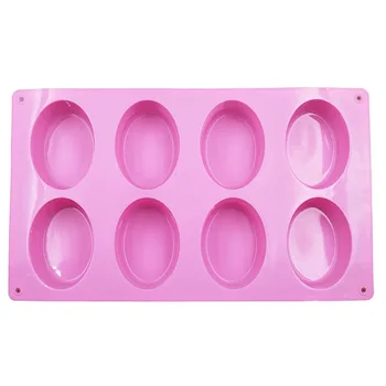 

1Pcs Silicone Mold Non-toxic Easy Cleaning Silicone Soap Mold Fondant Cake Mould Oval Cake Decoration Tools Kitchen Gadgets