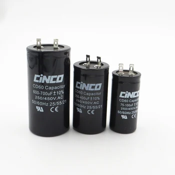 

Motor Start Run Capacitor CD60 75MF 100MF 150MF 200MF 250MF 300MF 350MF 400MF 450MF 500MF 600MF 700MF 250V 450V
