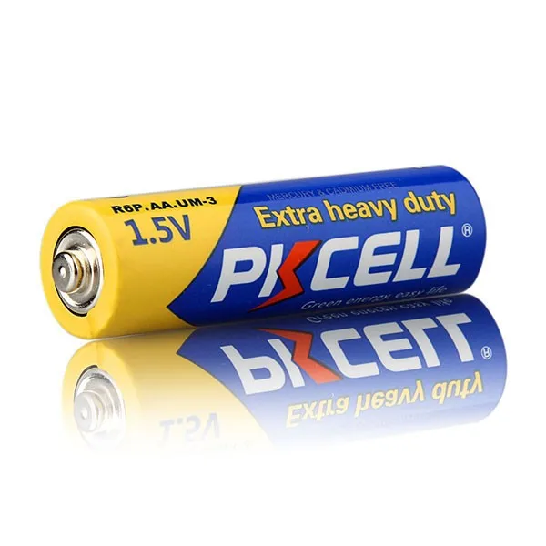 120 шт комбо пакет) PKCELL 1,5 V сверхмощный аккумулятор-60 AA R6P+ 60 AAA R03P углеродно-цинковые одноразовые сухие батареи