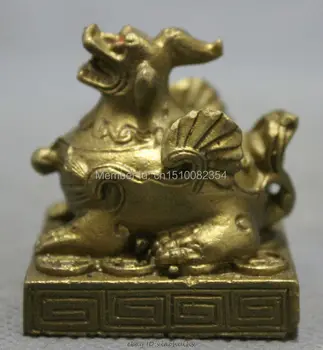 

Chinese Brass Animals FengShui Wealth Myth Fly Unicorn PiXiu Statue Figurine