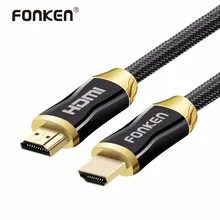 FONKEN Кабель HDMI 4K 60fps Ultra HD кабель передачи папа-папа HDMI 2,0 кабель нейлоновый для ТВ ПК ноутбук проектор шнур