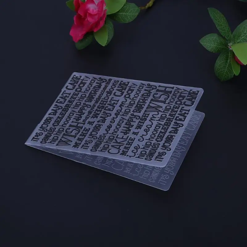 Буквы пластиковые Вырубные штампы папка шаблонов для тиснения DIY скрапбукинга