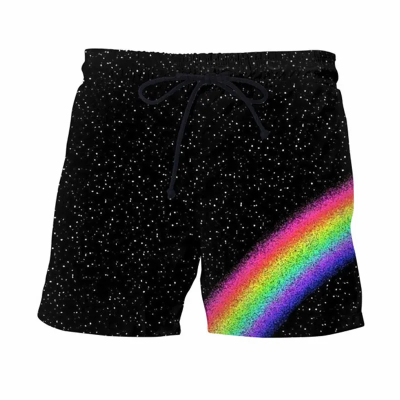 Радужные повседневные шорты, черные, не унывают, летние классические спортивные штаны, шорты для фитнеса, шорты из дышащей сетки, брюки, большие размеры
