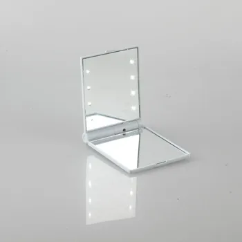 

Daily Use LED Makeup Mirror Cosmetic 8 LED Lights Lamps Folding Compact Portable Pocket Mirror Makeup