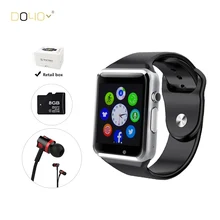2016 New Smart Watch Android GT08 Wearable devices A1 for IOS Apple watch iPhone 6 6s 7 Box packaging Jm26 Headset