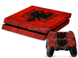 

Albania national flag 1 Set High-quality PS4 Sticker 1 PS4 Console skin+2 Pcs free PS4 Controller Cover decals