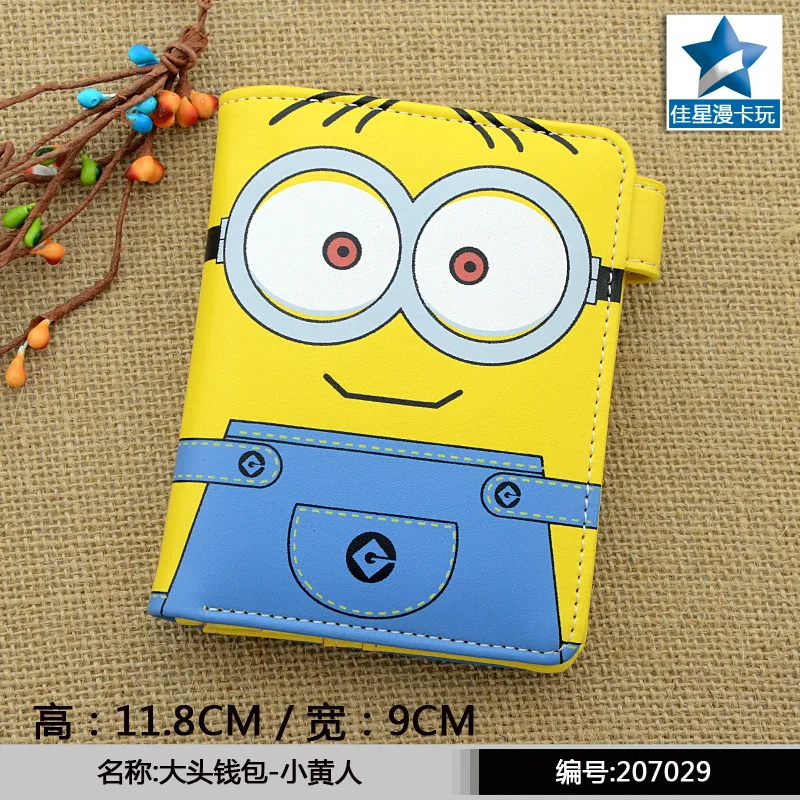 

2016 New arrival anime Minions Wallets Cute banana girls friend gifts cartoon yellow short purse