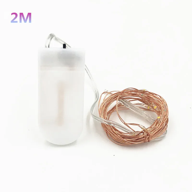 

LED Fairy Light 2m 20 LED String Light Waterproof Copper Wire Powered by CR2032 Battery for Garland Christmas Wedding Decoration