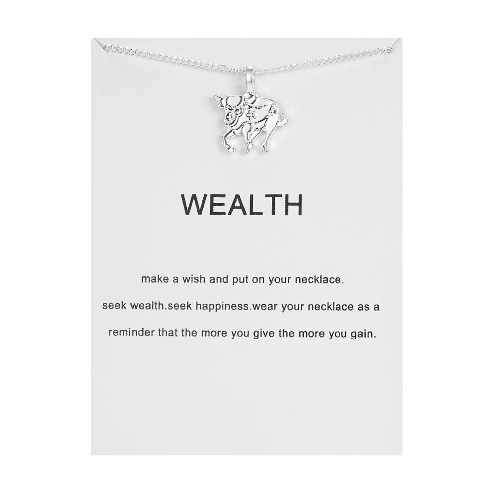 

Rinhoo Fashion Jewelry Animal Zodiac Wealth Cattle Alloy Pendant Short Choker Necklaces for Women Birthday Jewelry Gift