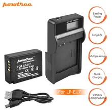 1Packs 7.2V 1500mAh LP-E17 LPE17 LP E17 Camera Battery + USB Charger For Canon EOS M3 M5 750D 760D T6i T6s 8000D Kiss X8i L15 pro vertical battery grip holder for canon eos 760d 750d t6s t6i ix8 as bg e18