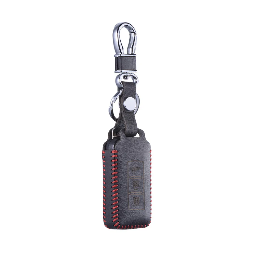 Кожаный чехол для ключей Mitsubishi Outlander Lancer 10 EX Pajero Galant Sport ASX RVR L200|fob cover|fob chainkey mitsubishi