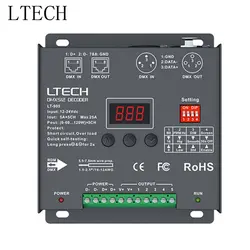 Новый Ltech LT-905 светодиодный декодер DMX DC12V-24 V вход 5A * 5CH Max 25A 600 Вт выходной RGB/RGBW CV декодер XLR-3/RJ45 разъем