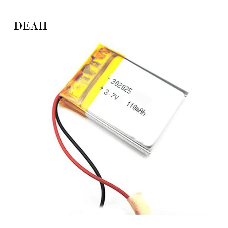 

3.7V 110mAh 302025 ithium polymer battery for GPS PSP MP3 MP4 MP5 DVD small toys battery Bluetooth speaker Li-ion Cell battery