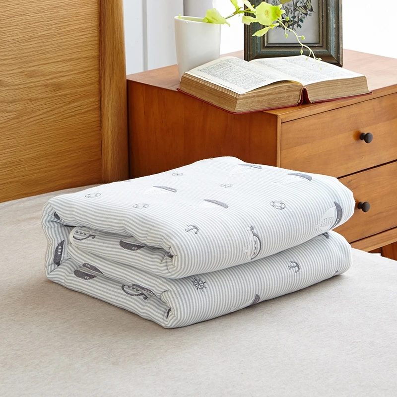 

100% Cotton Six layers of gauze Towelling Coverlet/Blanket/Throw (Sailing) free shipping