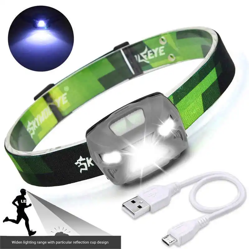 3000LM XPE светодиодный ИК датчик USB Перезаряжаемый походный фонарь для кемпинга и