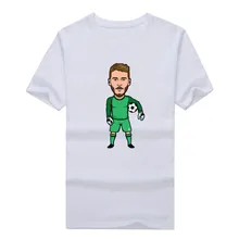 Hot super goalkeeper David De Gea Short Sleeve T-shirt Tee 100% Cotton fans T shirt 1205-15