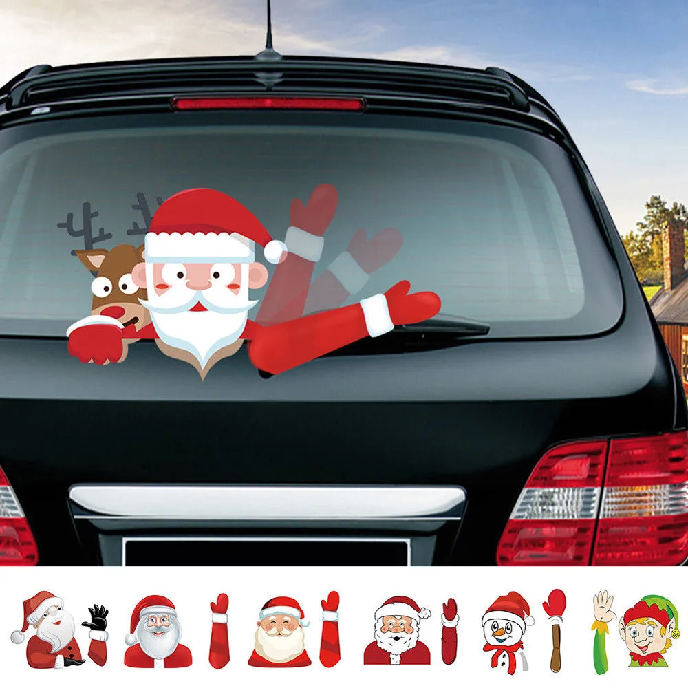 2018 Car Christmas Decoration Car Rear Wiper Sticker For Christmas