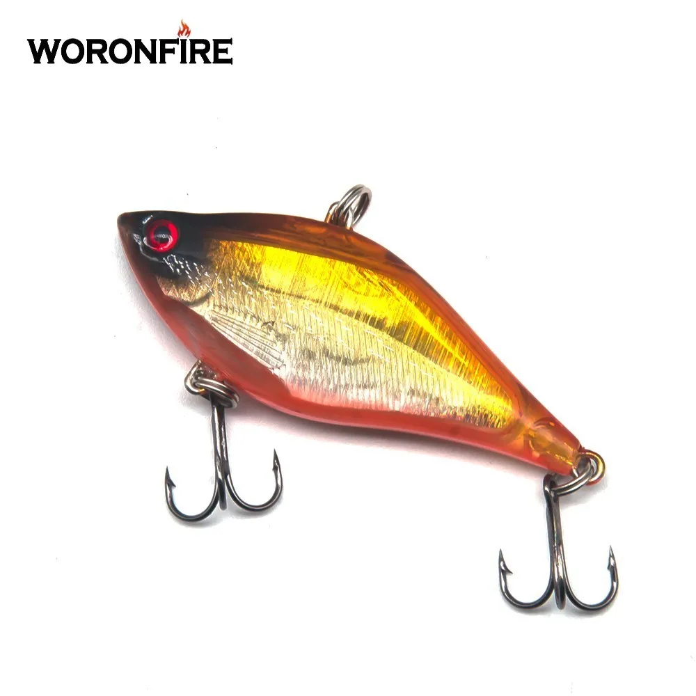 

1PCS Hard Fishing Lure 6.4cm 14G Plastic VIB Hard Artificial Bait Treble Hooks Peche Bass Pike Trolling Pesca Fishing Bait