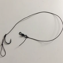 10 х Карп Рыбалка волос установок 25 фунтов линии кожи с тефлоновым покрытием очень широкий зевок с изогнутой хвостовик& OFF точка-Карп буровые установки