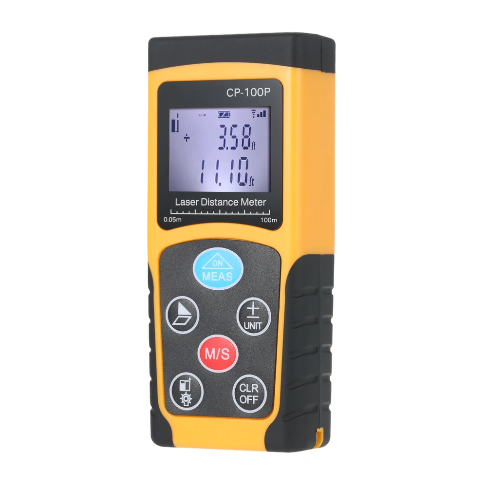 

60/80/100 m Portable Handheld Digital Laser Distance Meter High Precision Range Finder Area Volume Measurement Data Storage