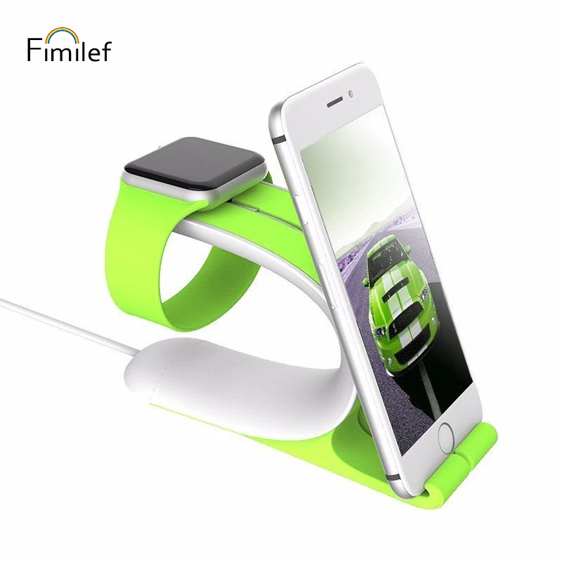 Мобильный телефон Fimilef для Apple Watch 2 в 1 Подставка зарядки настольная док станция