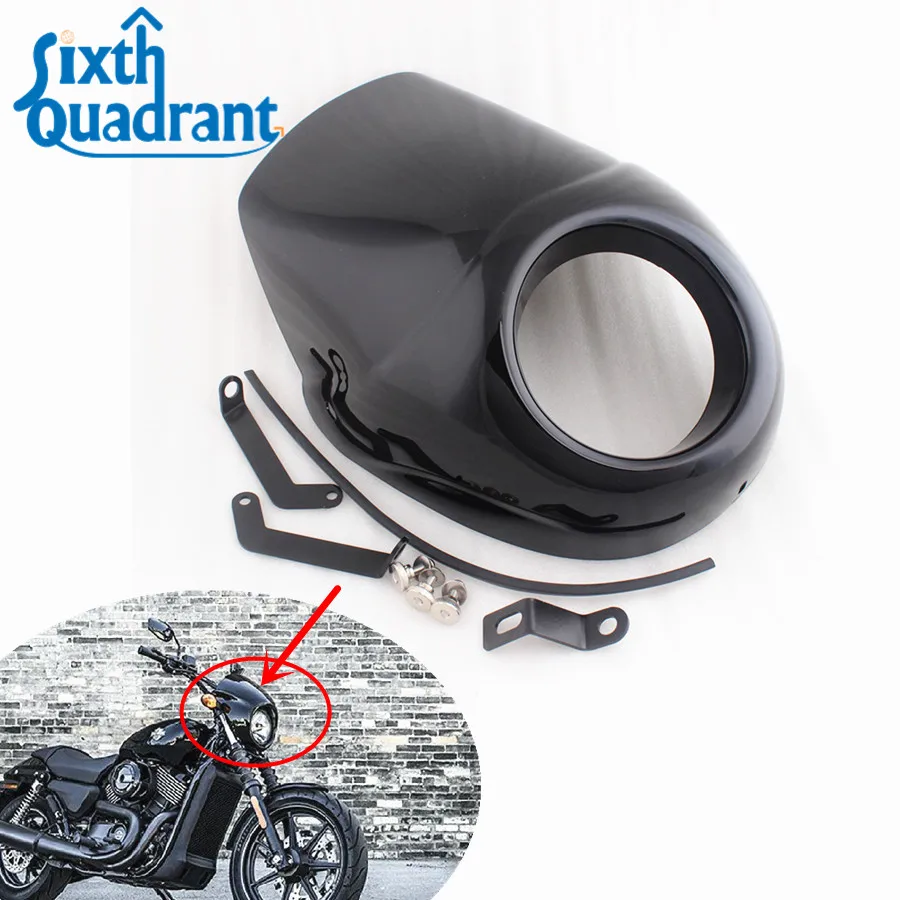 Motorcycle Accessories Black Cover ABS Headlight Fairing