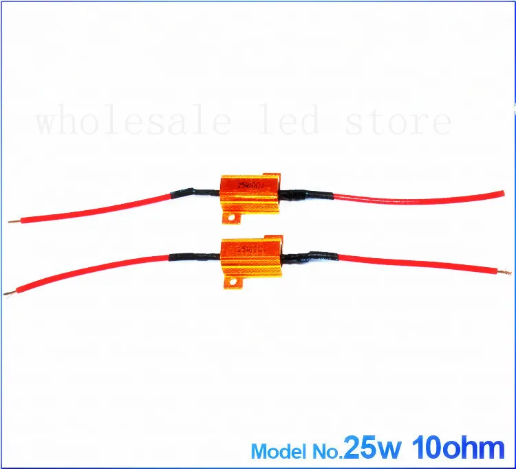 2 шт. 50 Вт 10hm Сопротивление нагрузке для автомобильных поворотов светодиодные лампы противотуманные лампы Кан-бас туман сопротивление света Led сопротивление парковке