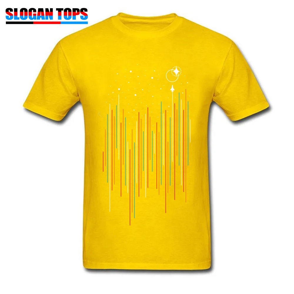 Thorugh The Cosmic Rays 2018 Discount Design T-Shirt O Neck 100% Cotton Short Sleeve Tops Shirts for Men Tops T Shirt Autumn Thorugh The Cosmic Rays yellow
