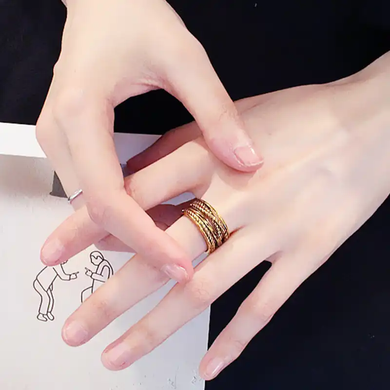 Wyjzy Anillo De Cuerda De Canamo Vintage Personalizado Tres Colores Anillo De Pareja Para Hombres Y Mujeres Accesorios De Vestido De Moda Anillos Aliexpress