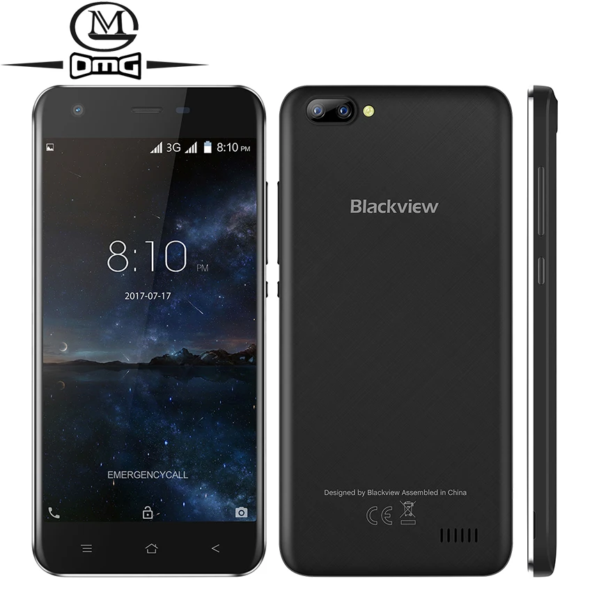Blackview A7 Android 7 0 3G Smartphone Dual Rear Cameras 5 0 MT6580A Quad Core cell