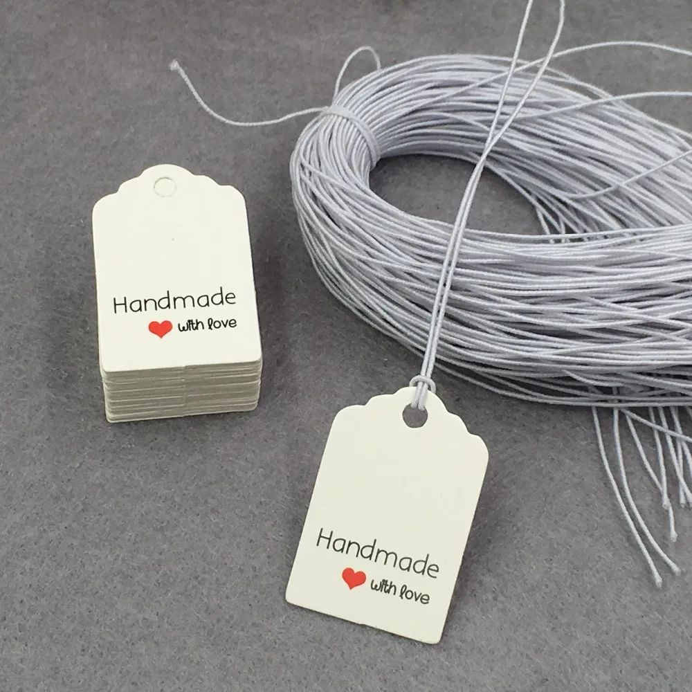 Lot de 5 étiquettes-cadeaux en forme de boucle - Rouge/boucle - Home