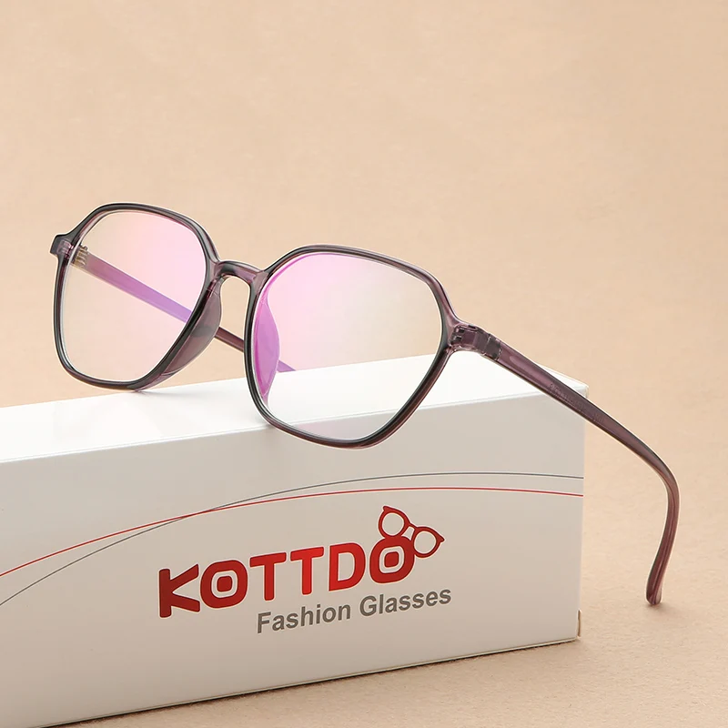 KOTTDO 2020 новинка ретро очки оправа модные компьютерные полигональные по рецепту